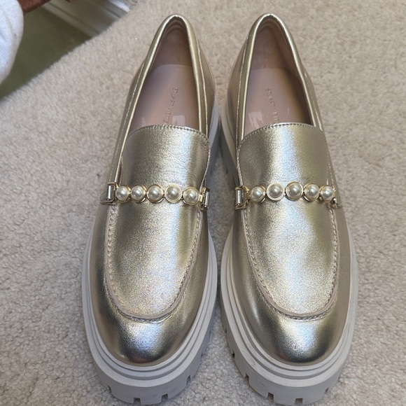 STUART WEITZMAN Perla Imitation Pearl Lug Sole Loafer ) SIZE 8.5 B women H6N9 - Picture 12 of 12